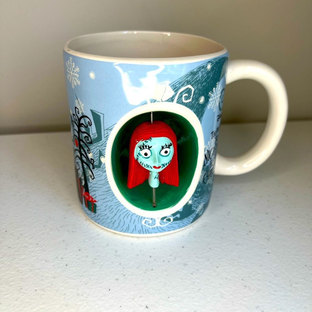 Nightmare Before Christmas Santa Jack & 3D Movable Sally Head Coffee Cup